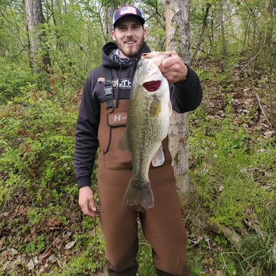 Fishing in Foster Joseph Sayers Lake